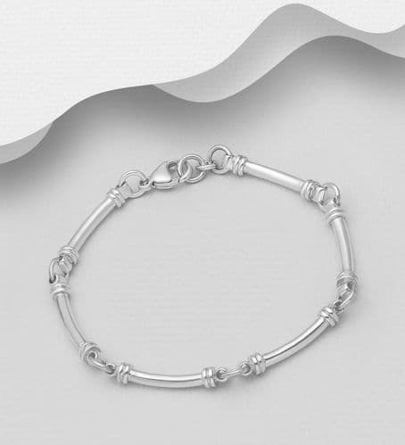 925 Sterling Silver Hand-Crafted Solid Bracelet